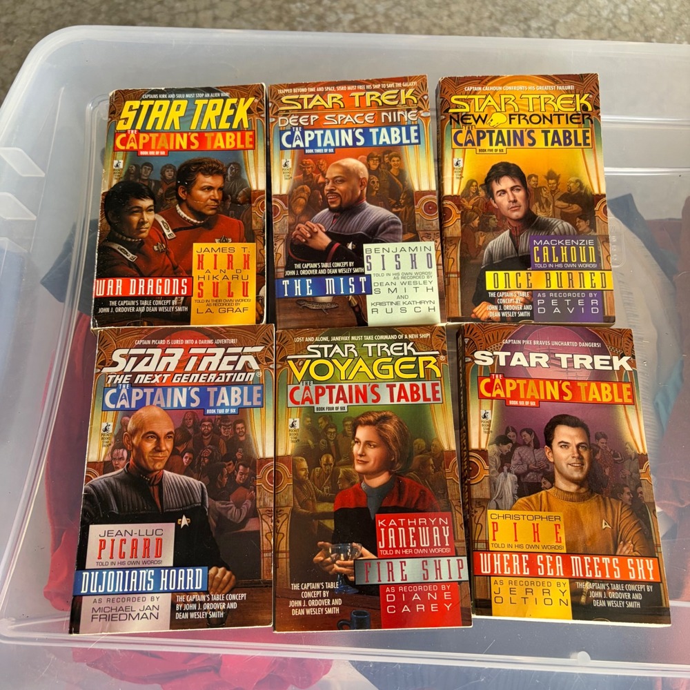 Star Trek The Captain's Table Complete Book Series 1-6 Paperback Set 1998 Pocket